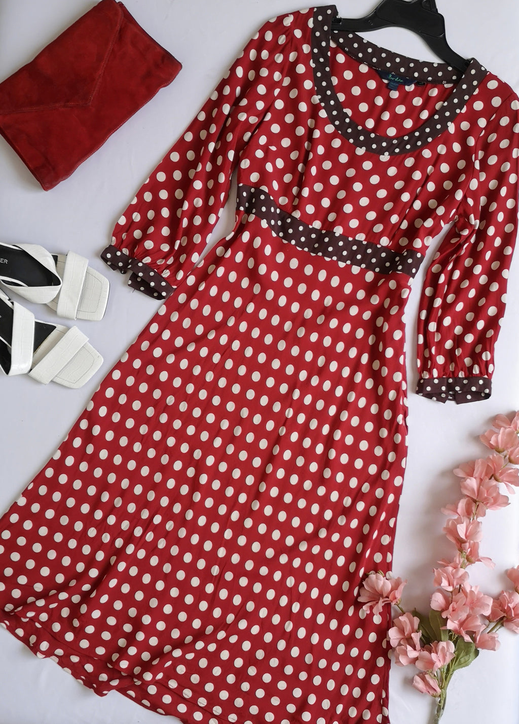 Vestido midi manga 3/4 ⚓