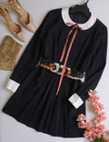 Vestido con cuello bebe incluye cincho