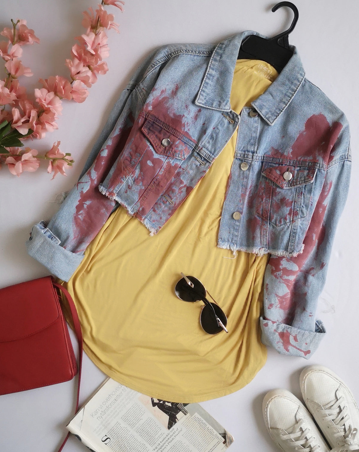 Blusa larga con chumpa de lona