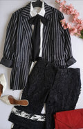 Blazer con pantalón de encaje