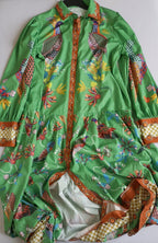 Vestido mangas bombachas incluye cincho