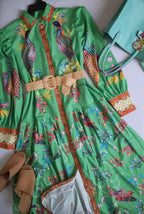 Vestido mangas bombachas incluye cincho