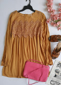 Vestido holgado abierto de las mangas incluye cartera