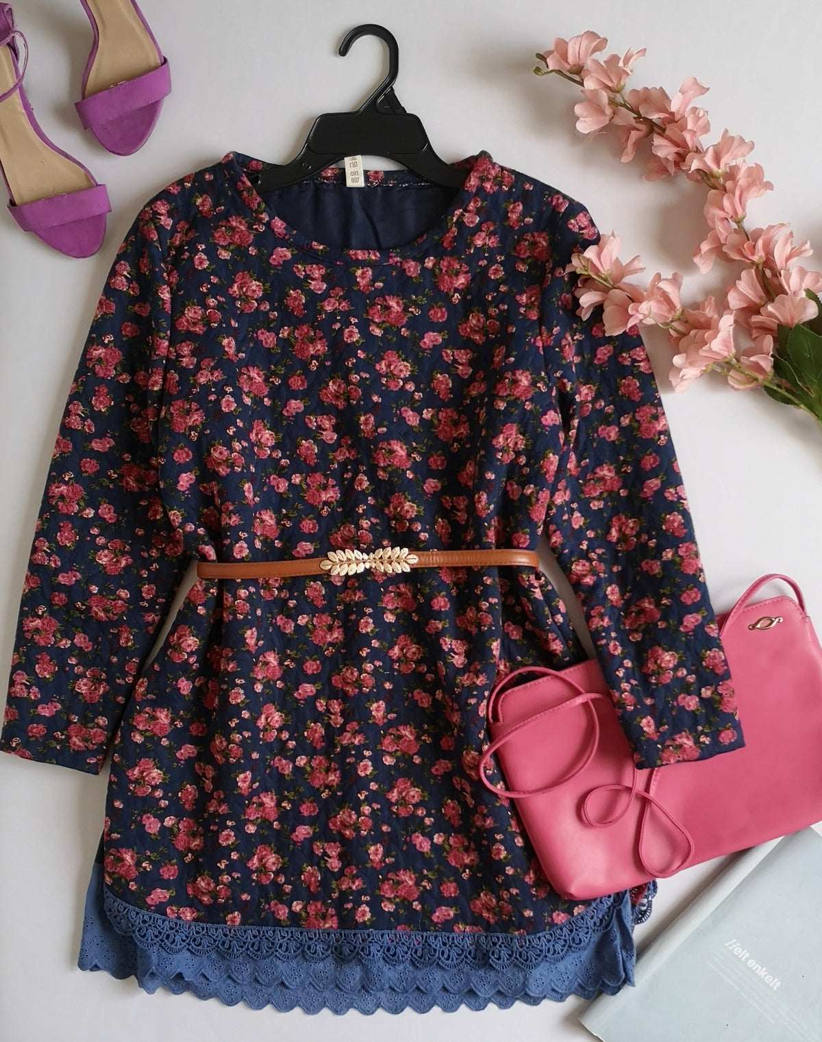 Blusa larga con forro incluye cincho