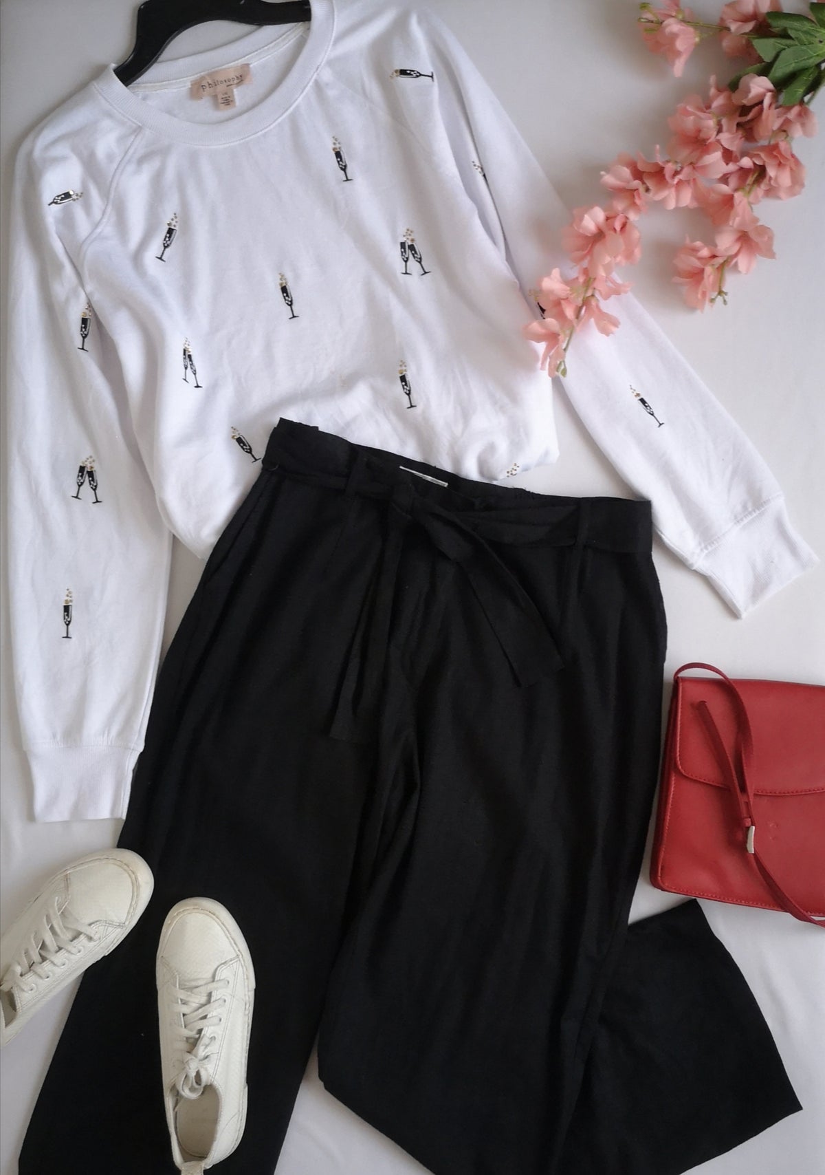 Sueter bordado con pantalón de lino suave ❤️