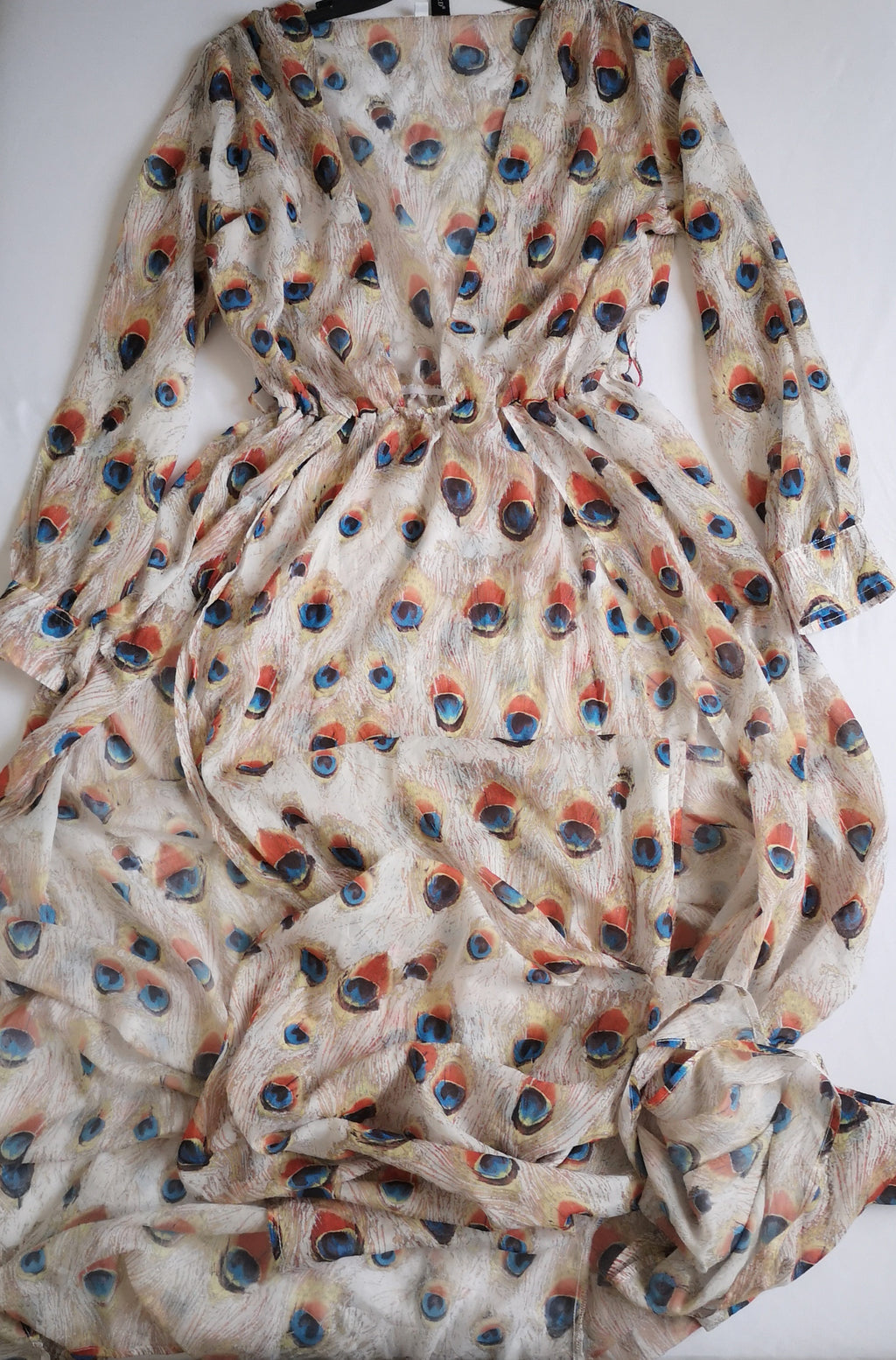 Vestido trasparente abierto de adelante incluye cincho