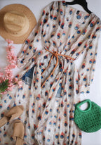 Vestido trasparente abierto de adelante incluye cincho