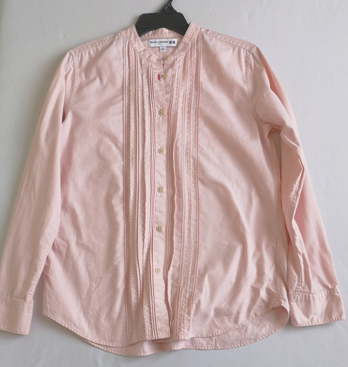 Blusa de algodón cuello chino incluye boina