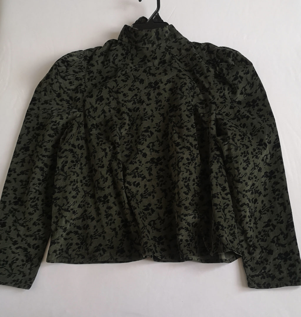Blusa mangas bombachas de corduroy incluye collar