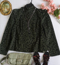 Blusa mangas bombachas de corduroy incluye collar