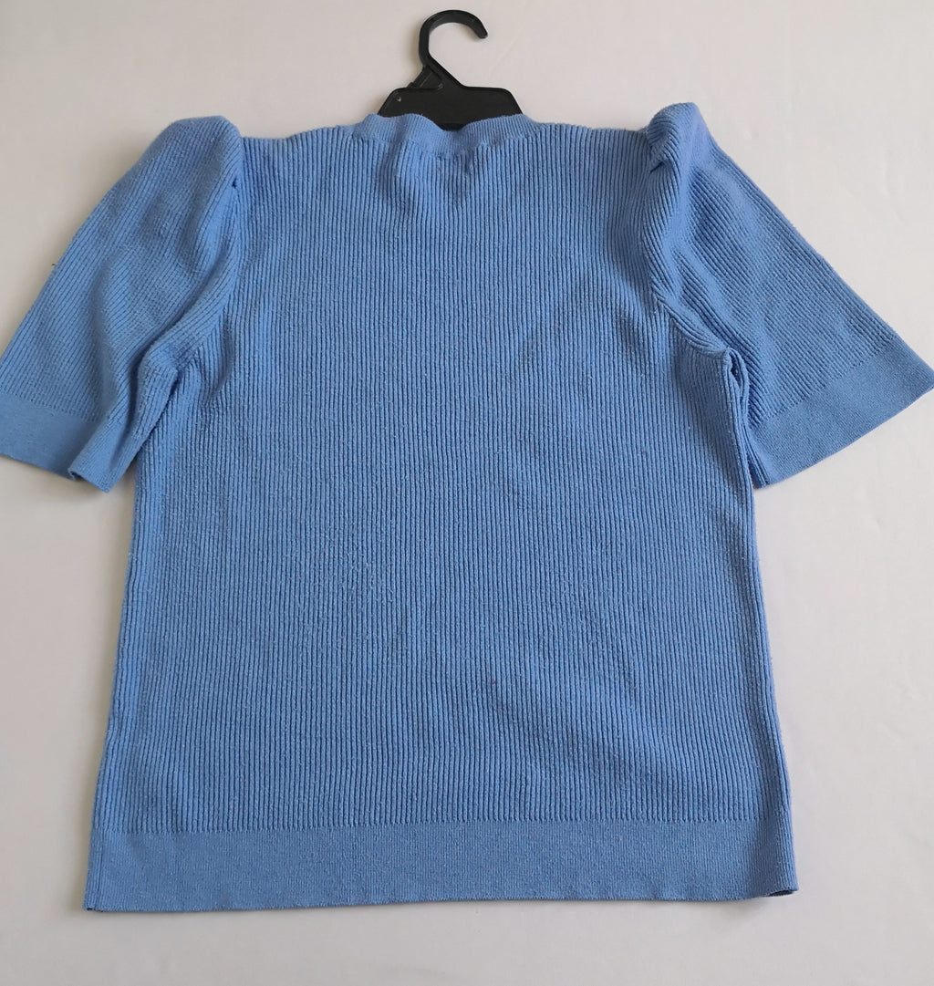 Blusa mangas princesa con pantalón con elástico en la cintura 💙