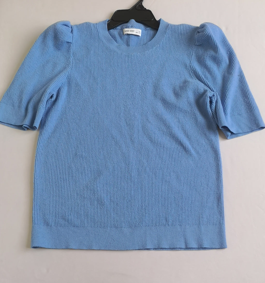 Blusa mangas princesa con pantalón con elástico en la cintura 💙