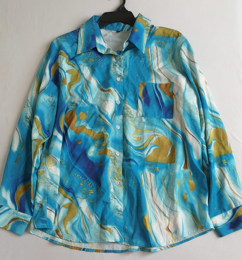 Blusa manga larga con pantalón tela suave