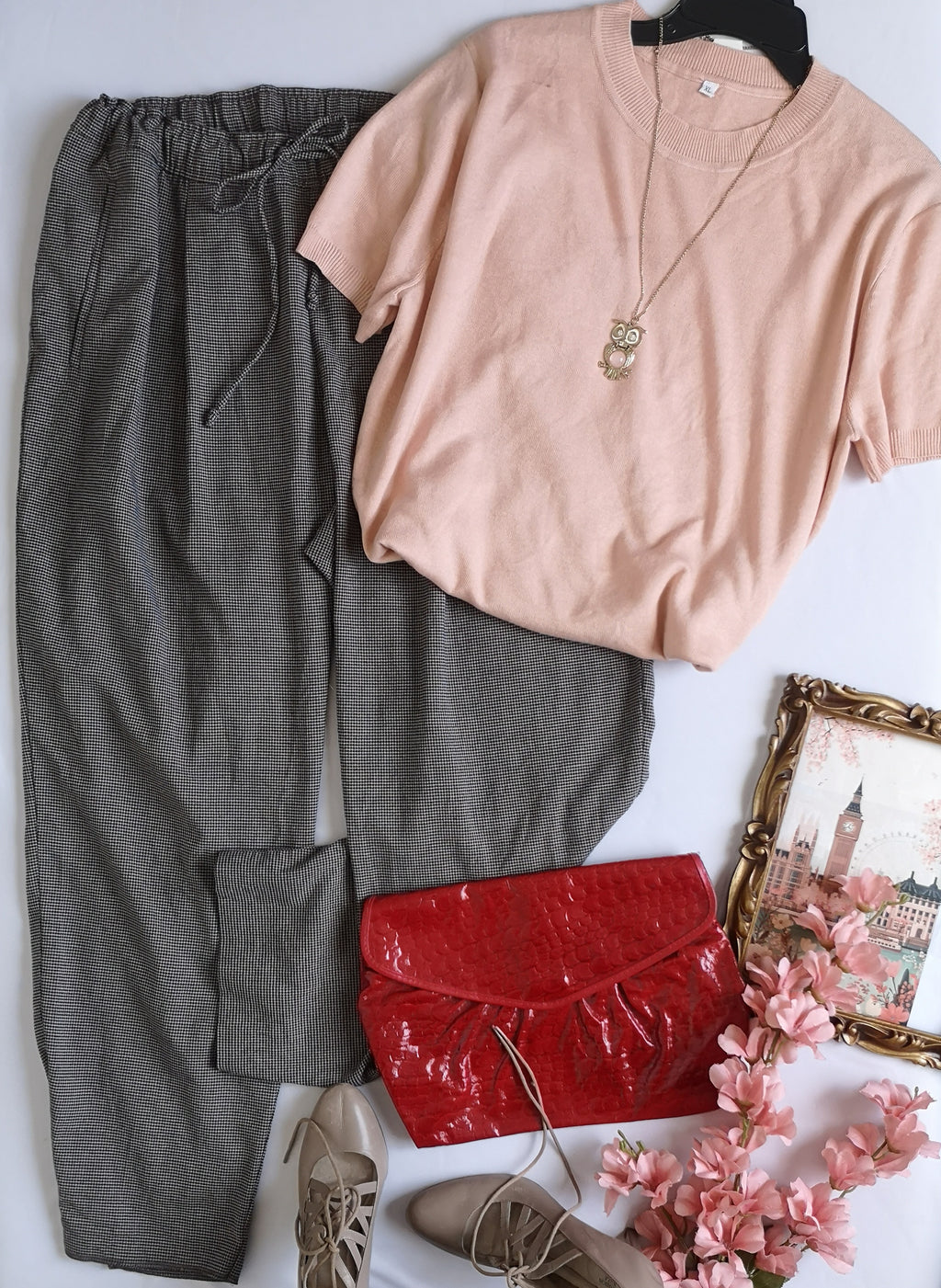 Pantalón tipo jogger con blusa tejida ❤️