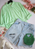 Blusa corta con Bermuda de lona