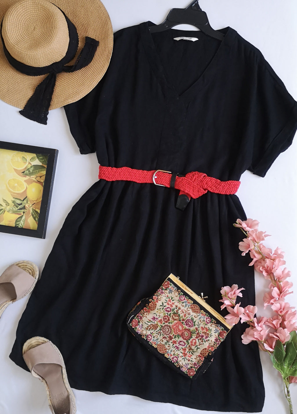 Vestido de lino incluye cincho