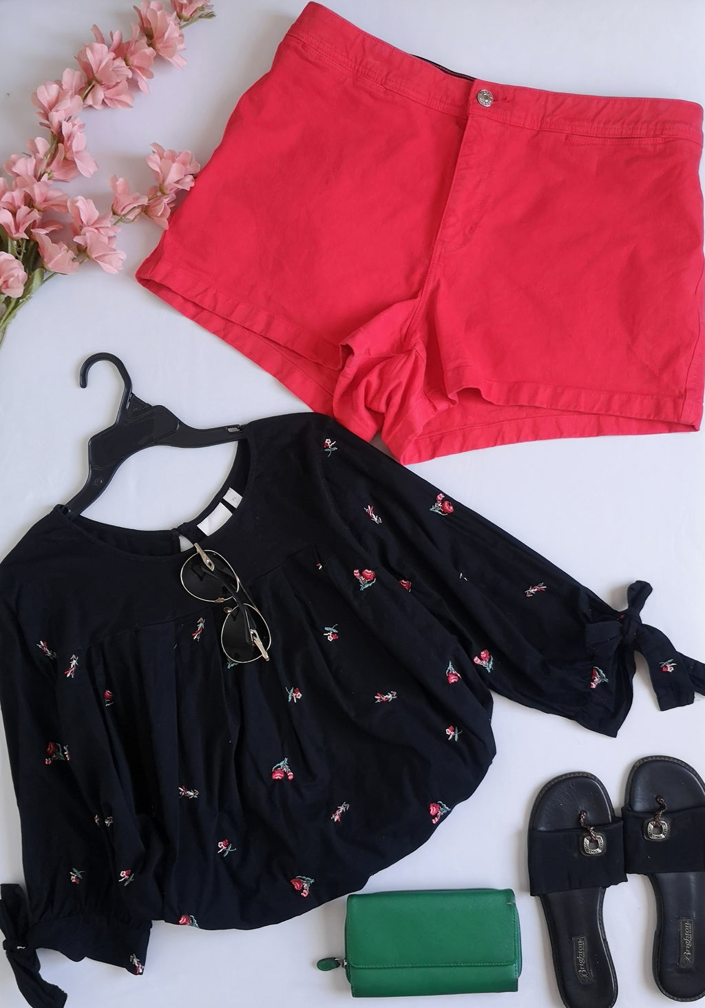Short y blusa con paletones