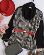 Blusa cuello ancho incluye cincho