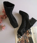 Botines estilo cuadrado