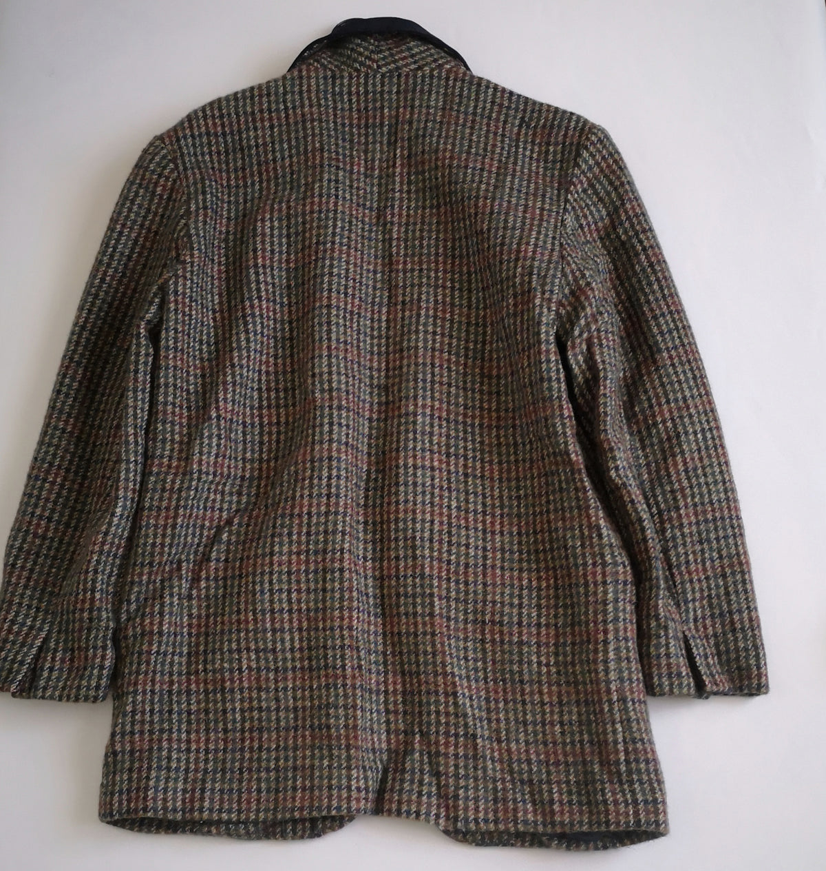 Blazer con cuello de cuero