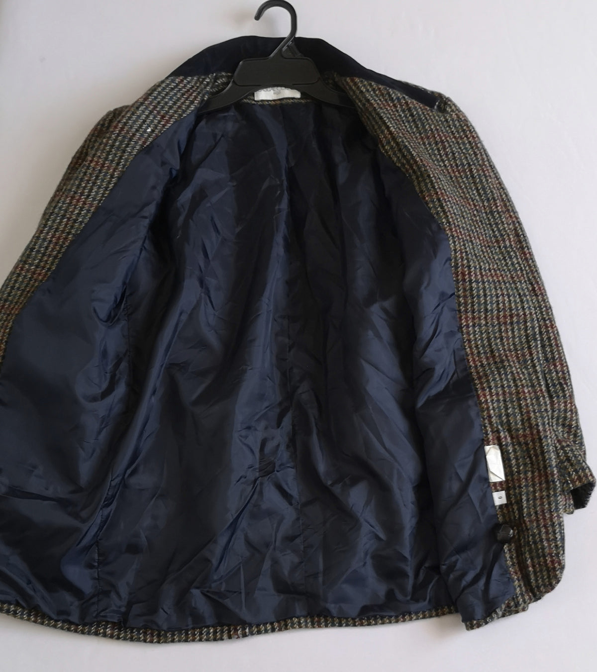 Blazer con cuello de cuero