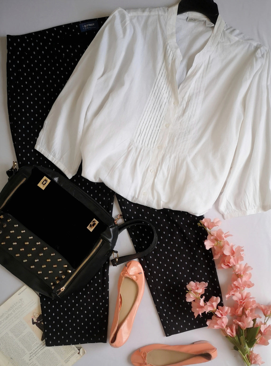 Blusa larga de algodón con pantalón corte recto ❤️